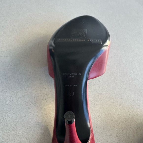 SAINT LAURENT 95mm Pumps Sz 40 in Opyum Red. - Picture 11 of 11